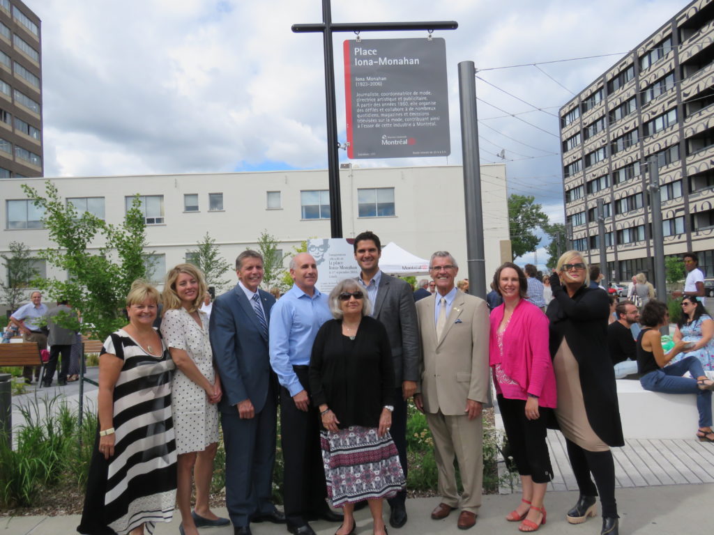 Inauguration de la place Iona-Monahan dans le district St-Sulpice, d'Ahuntsic-Cartierville