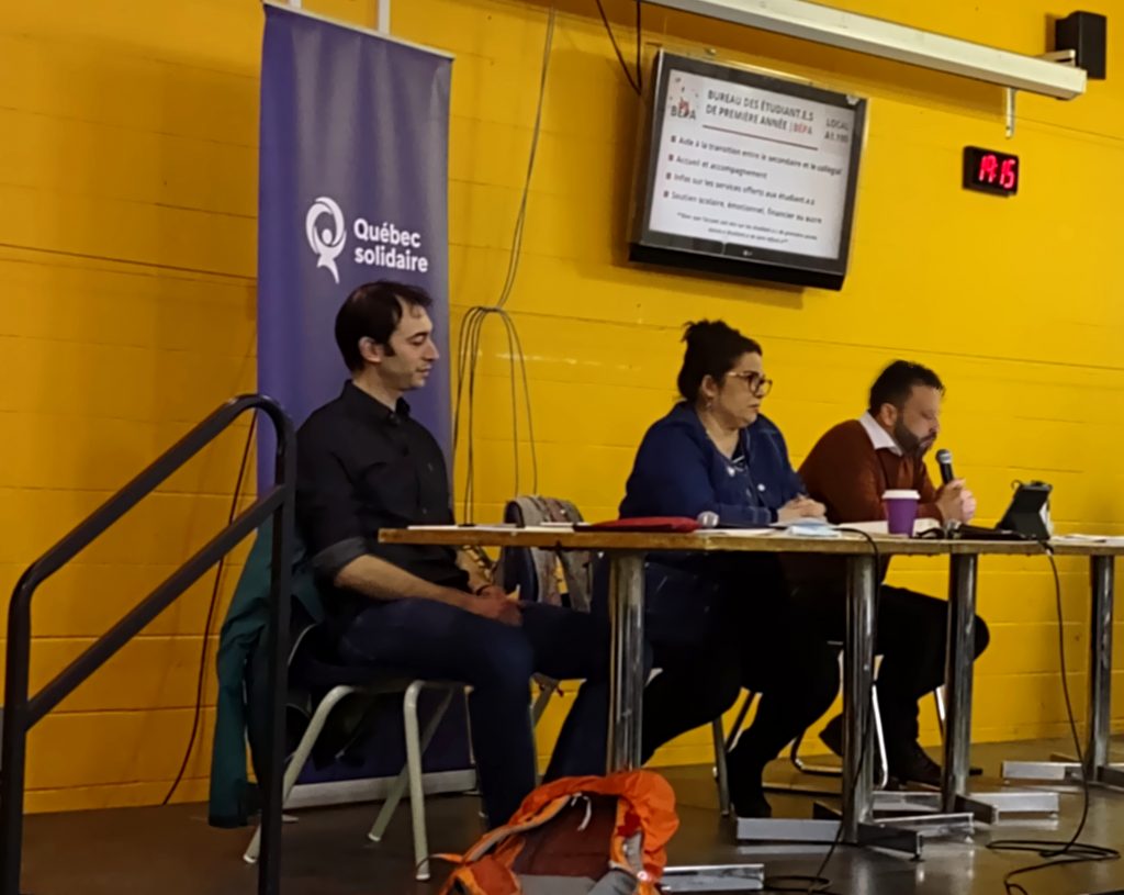 Débat investiture Québec solidaire Maurice-Richard