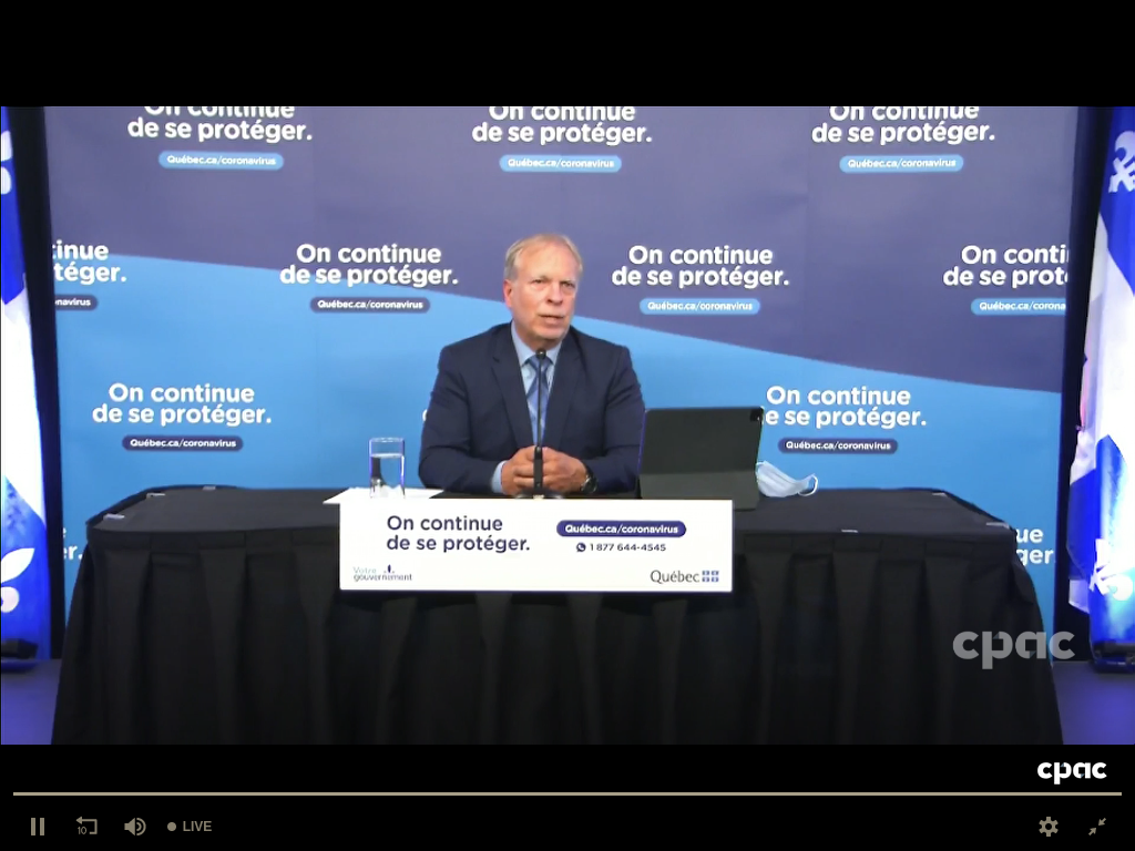 Dr Luc Boileau, directeur national de santé publique