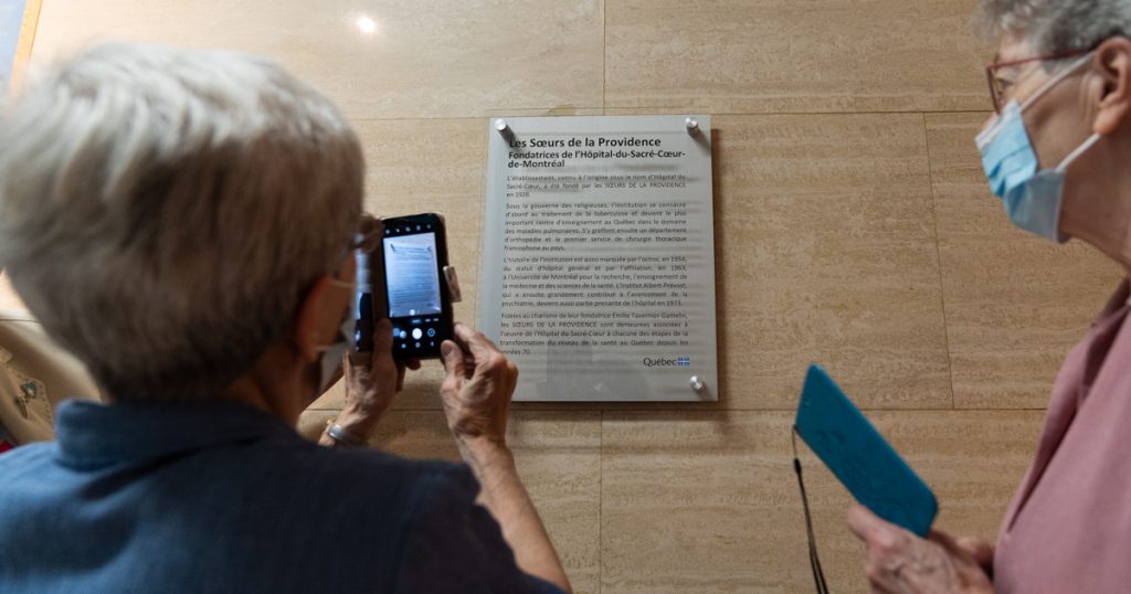Plaque hôpital du Sacré-Cœur-de-Montréal