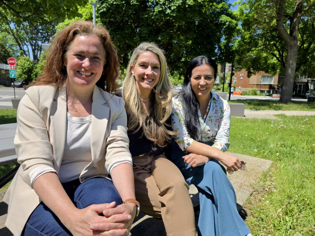 Élections municipales Candidates Ensemble Montréal, Maude Théroux-Séguin, Effie Giannou. Soraya Martinez Ferrada